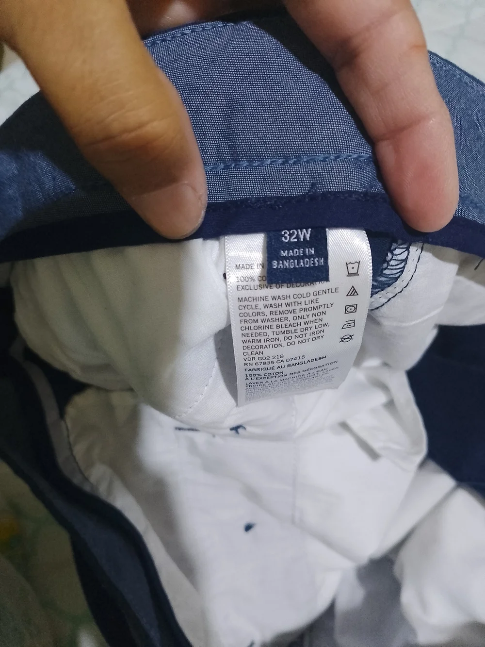 Nautica Navy Swim Board Shorts with White Sail Motif & Striped Belt